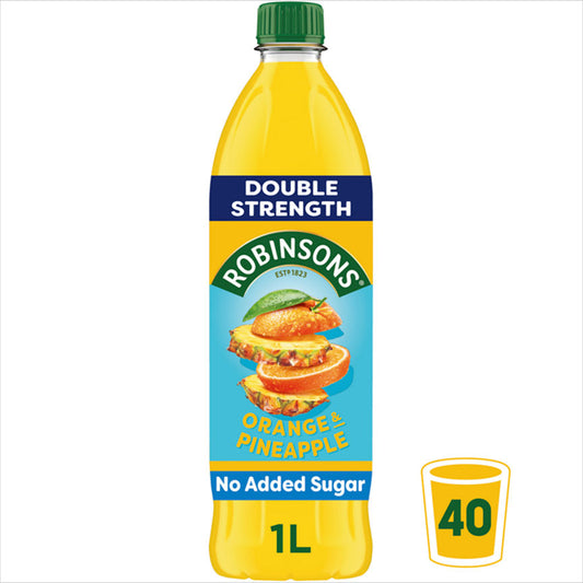 Robinsons Double Strength Orange & Pineapple No Added Sugar Fruit Squash - McGrocer