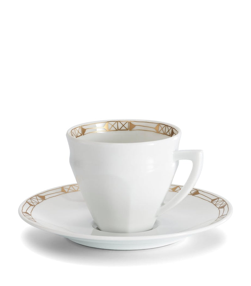 Baccarat Talleyrand coffee cups and saucers 100ml - British product