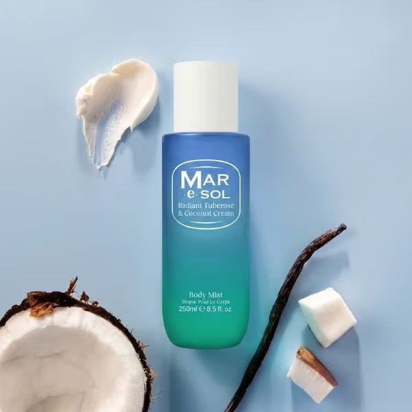 Mar E Sol Radiant Tuberose & Coconut Cream Body Mist 250ml (British brand)