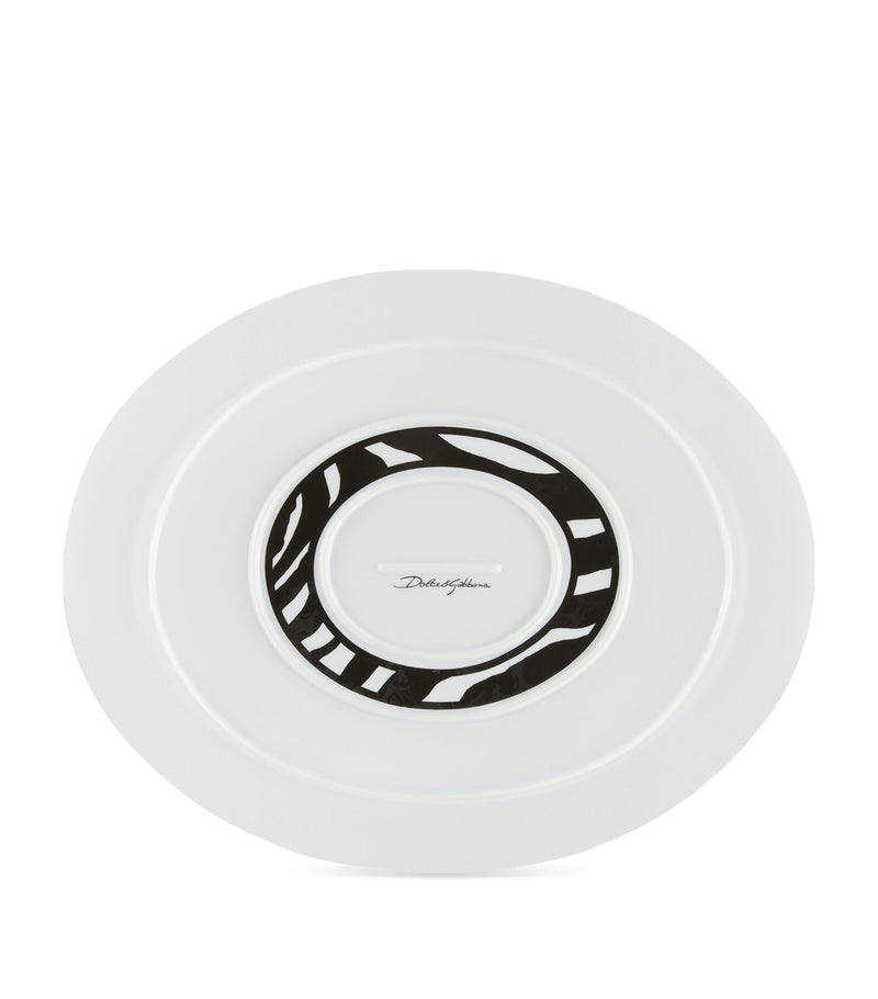 Dolce&Gabbana Casa porcelain zebra serving plate 45.5cm - British product