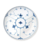 Royal Copenhagen blue fluted half lace shallow bowl 20cm, imported from the UK