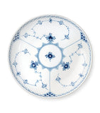 Royal Copenhagen blue fluted half lace shallow bowl 20cm, imported from the UK