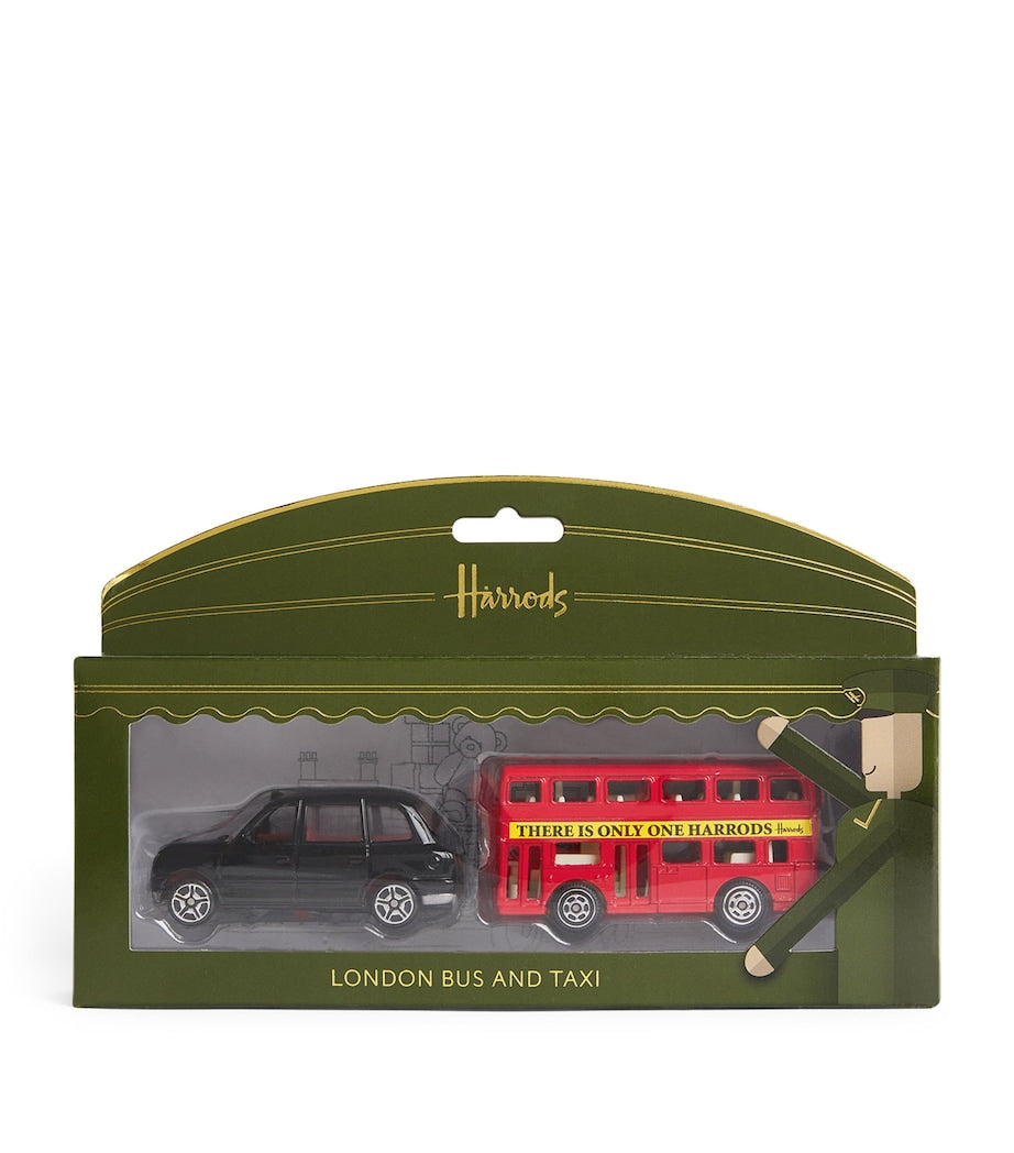 Harrods London bus and taxi set, imported from the UK