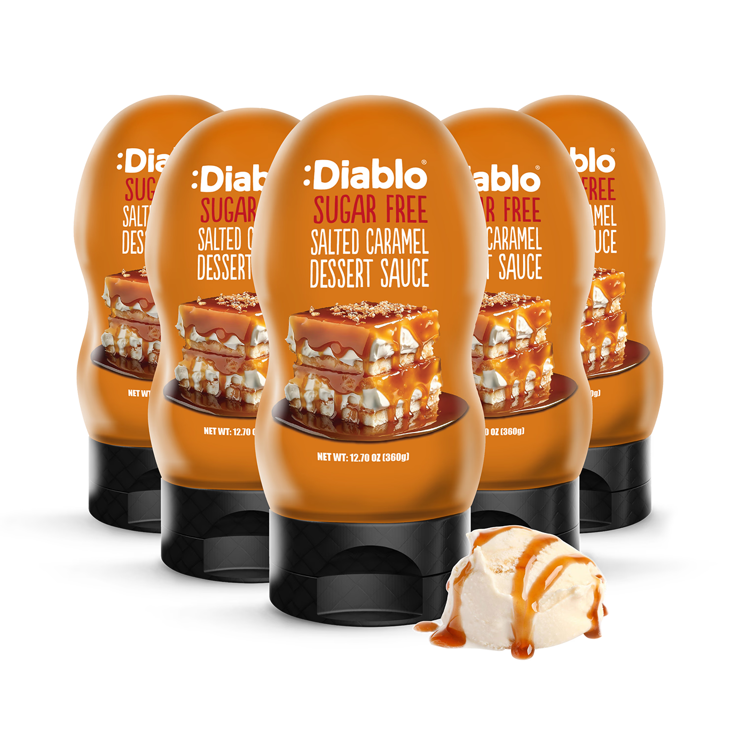Diablo dessert sauce sugar free salted caramel 360g, UK version