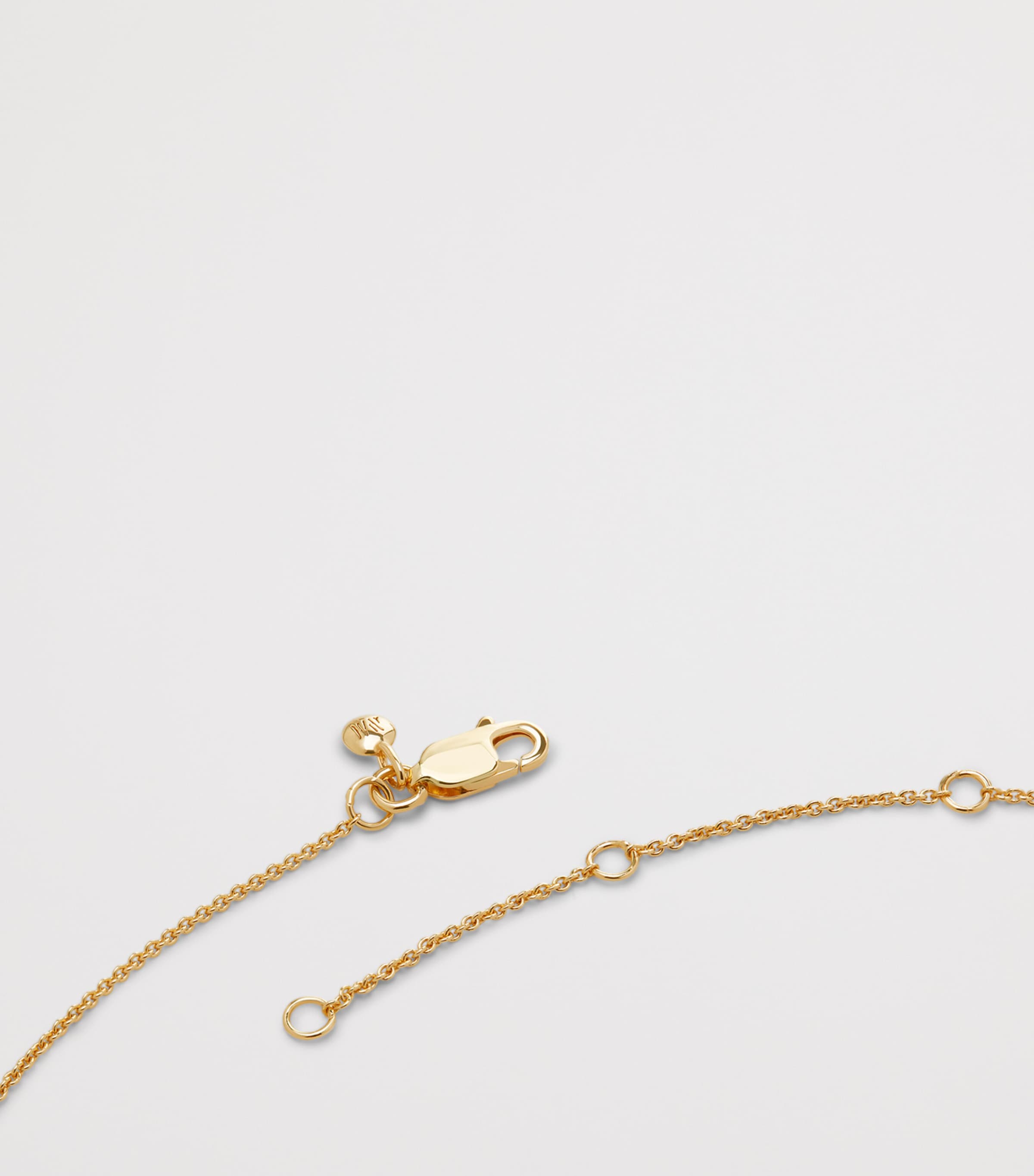 Monica Vinader gold vermeil turquoise birthstone necklace, UK version
