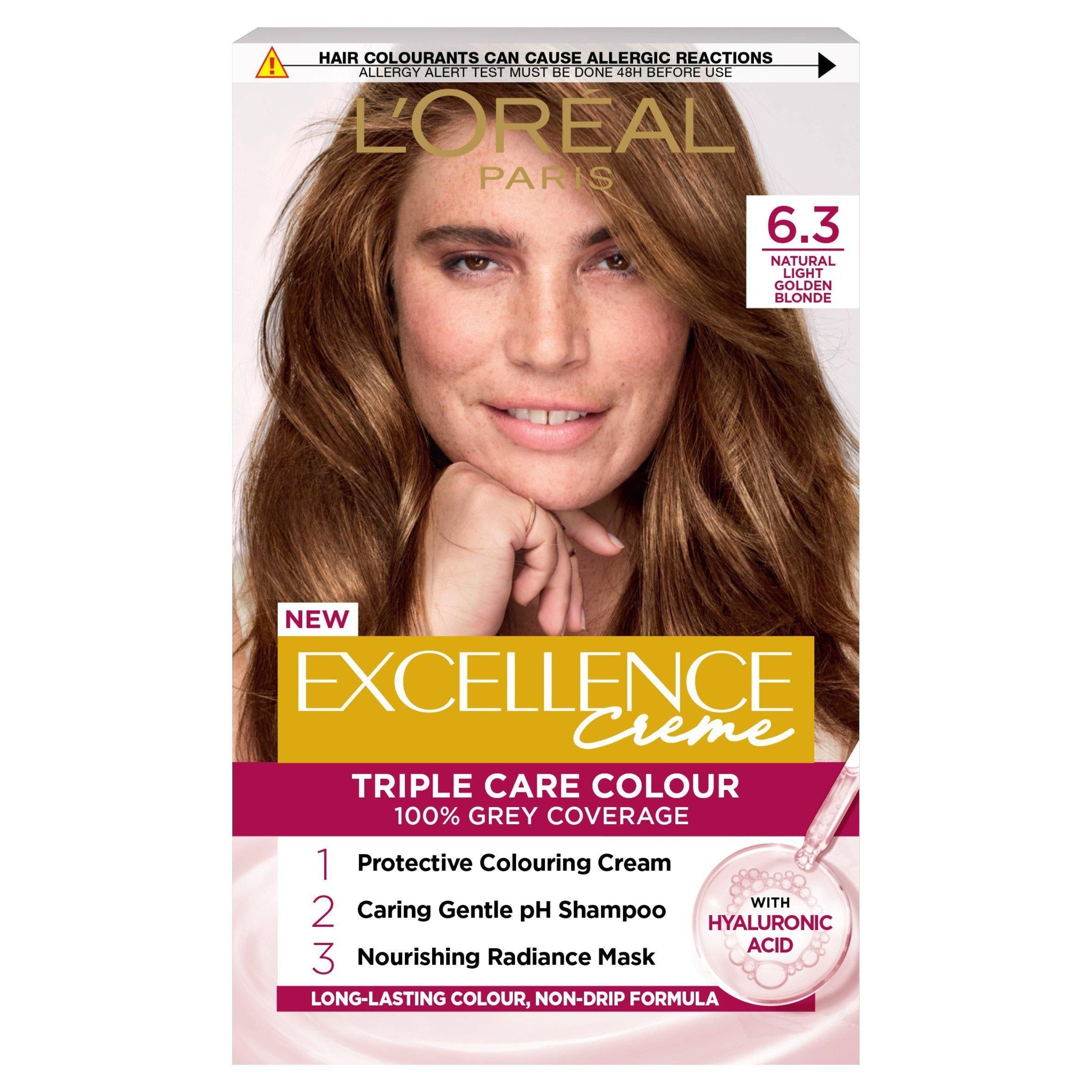 Excellence Creme 6.3 Light Golden Brown Hair Dye Beauty at home Sainsburys   