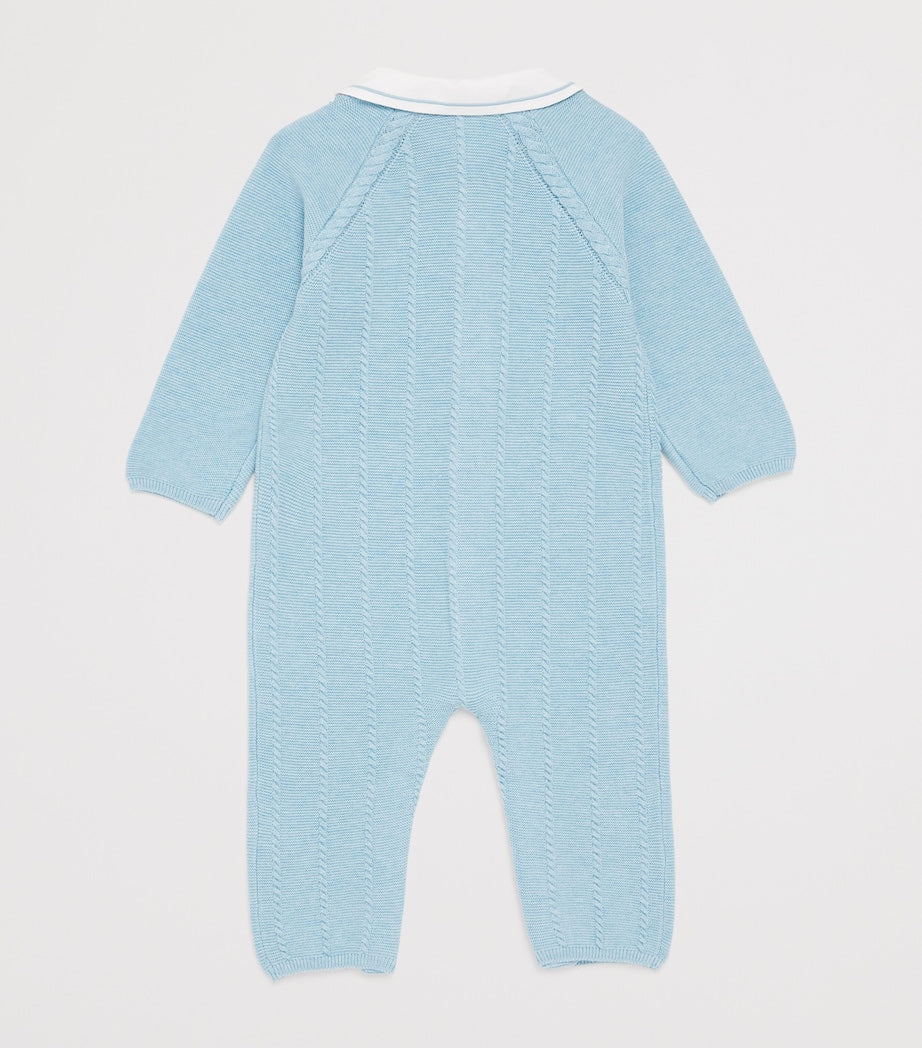 Tartine et Chocolat knitted playsuit with embroidered collar for babies 1-24 months (British brand)