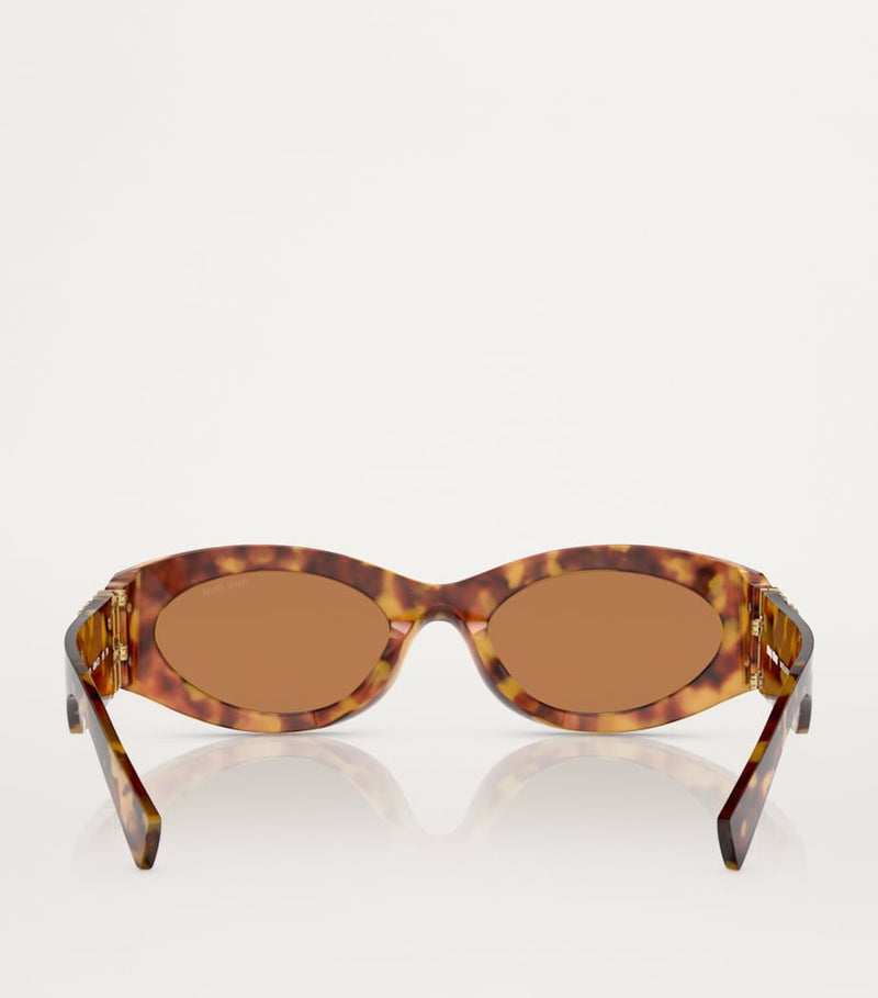 Miu Miu oval acetate sunglasses - British product