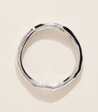 Alexis Bittar large rhodium-plated molten bangle, UK version