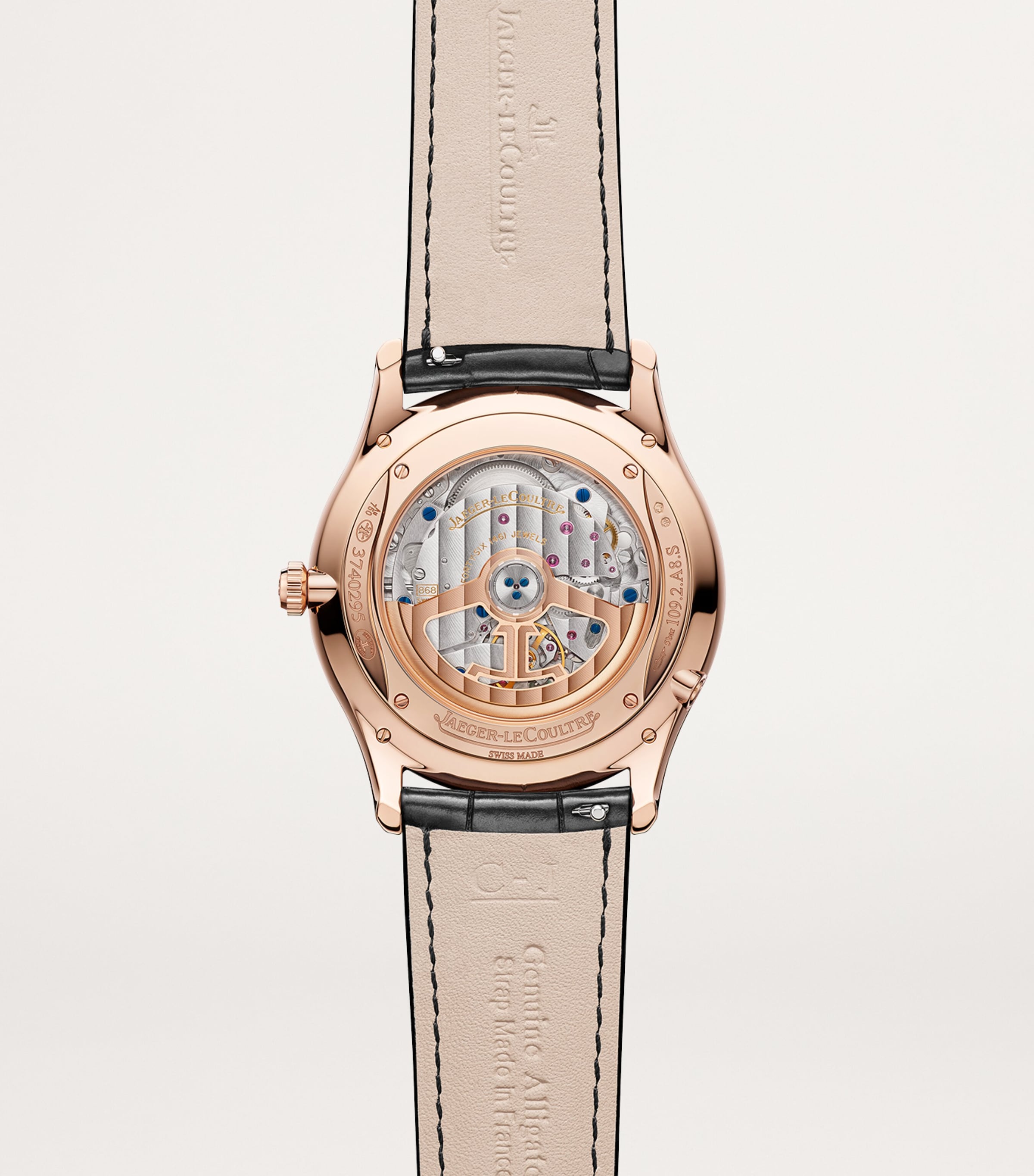 Jaeger-LeCoultre pink gold Master Ultra Thin perpetual calendar watch 39mm (British brand)
