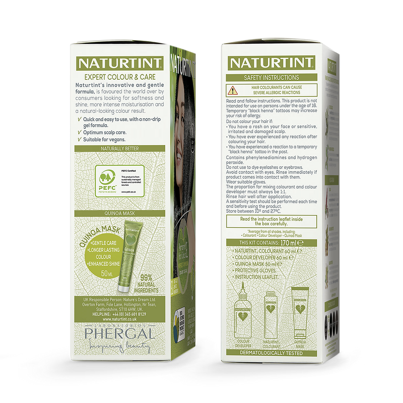 Naturtint 8C Copper Blonde permanent hair colour, imported from the UK