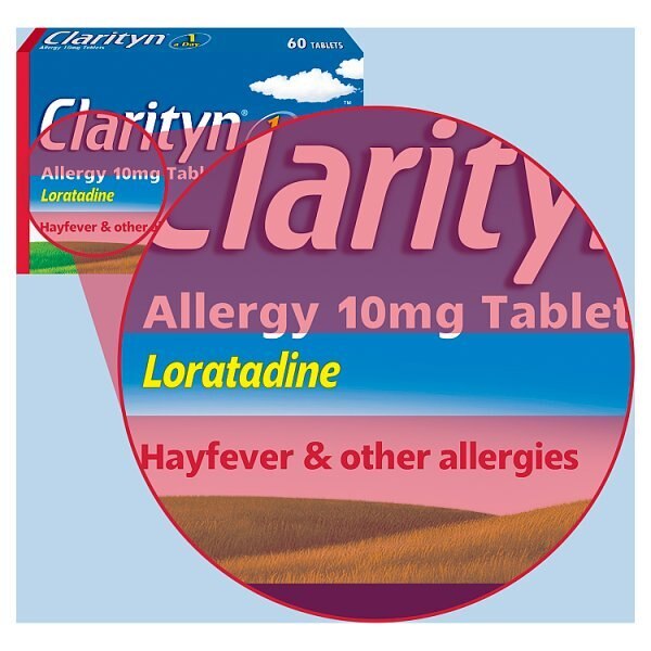 Clarityn Allergy & Hayfever Prescription Strength 60 Tablets GOODS Superdrug   