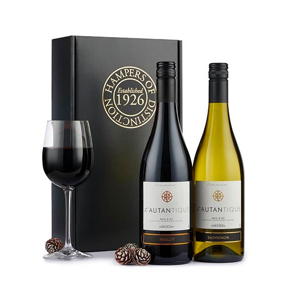 Spicers Of Hythe French wine gift duo Merlot Sauvignon Blanc (British brand)