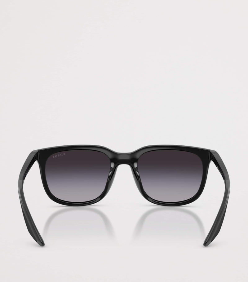 Prada Linea Rossa pillow sunglasses with tinted lenses, imported from the UK