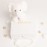 Babbico Gift Boxed Elba The Elephant White Soft Toy