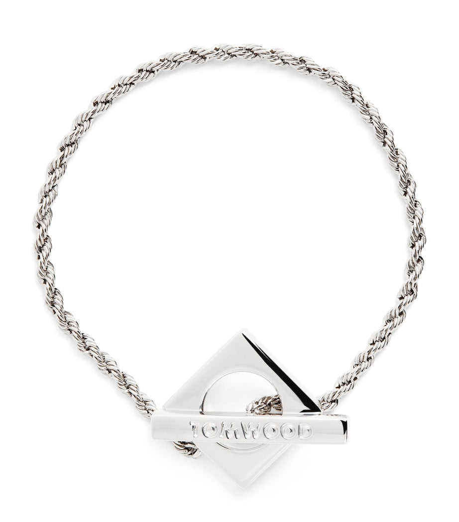 Tom Wood sterling silver square rope bracelet (British brand)