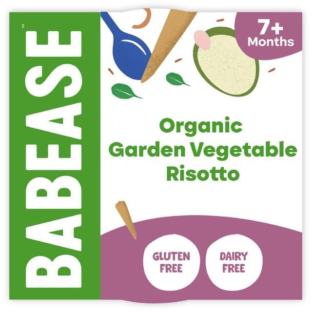 Babease Organic Garden Vegetable Risotto Baby Food Pot 7+months   130g