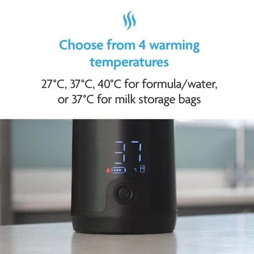 Baby Brezza SuperFast portable bottle warmer all black - British product