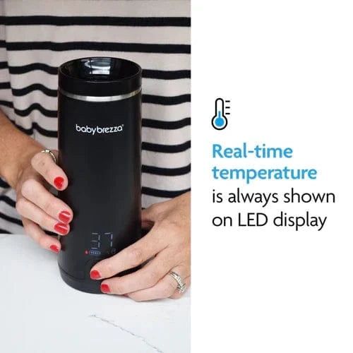 Baby Brezza SuperFast portable bottle warmer all black - British product
