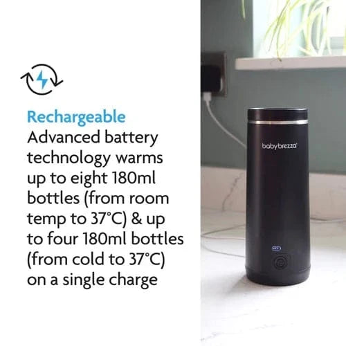 Baby Brezza SuperFast portable bottle warmer all black - British product