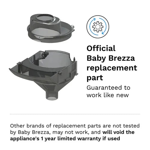 Baby Brezza replacement funnel and cover set, imported from the UK