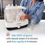 Baby Brezza SuperFast steriliser dryer in white, imported from the UK