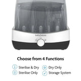 Baby Brezza SuperFast steriliser dryer in white, imported from the UK