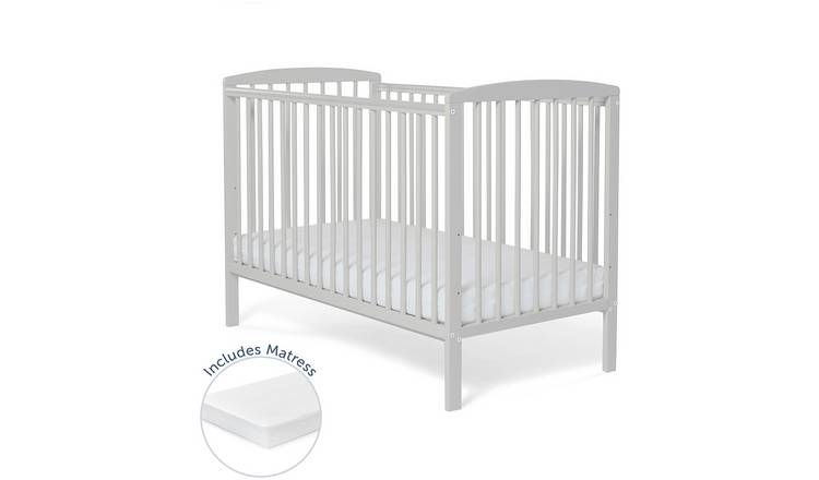 Baby Elegance Starlight Baby Cot with Mattress - Grey