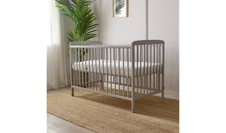 Baby Elegance Starlight Baby Cot with Mattress - Grey