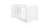 Baby Elegance Travis Baby Cot Bed with Mattress - White