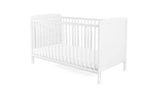 Baby Elegance Travis Baby Cot Bed with Mattress - White