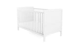 Baby Elegance Travis Baby Cot Bed with Mattress - White