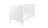 Baby Elegance Travis Baby Cot Bed with Mattress - White