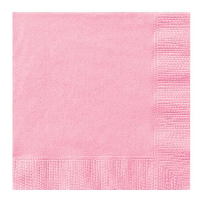 Baby Pink 2 Ply Paper Party Napkins   20 per pack