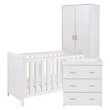 Babymore Caro 3 Piece Room Set - White Wash