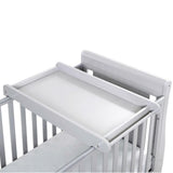 Babymore grey cot top changer solid wood nursery furniture - British product