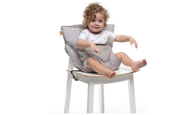 BabyToLove Travel Pocket Chair & Booster Seat - White Stars