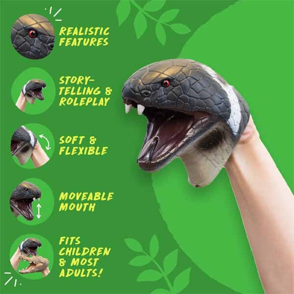 Wild Thingz cobra hand puppet, imported from the UK