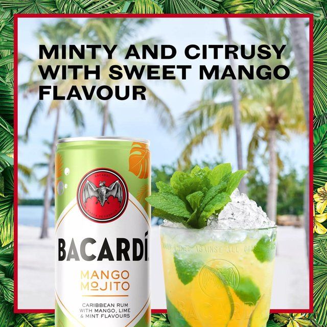 Bacardi Mango Mojito Premix Rum Cocktail   250ml