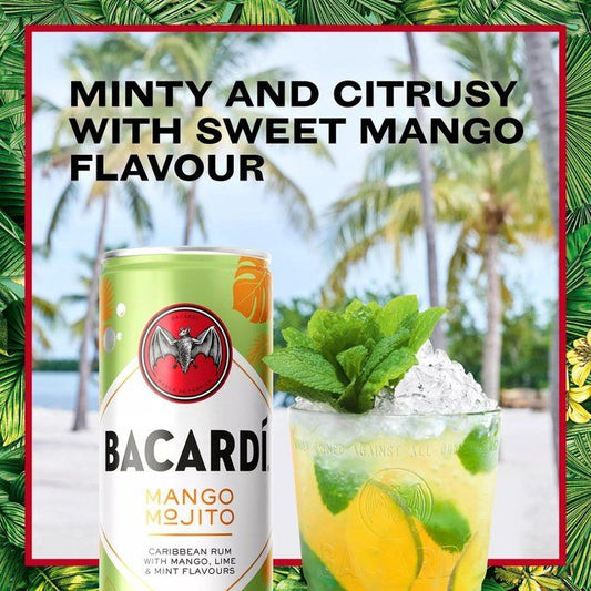 Bacardi Mango Mojito Premix Rum Cocktail   250ml