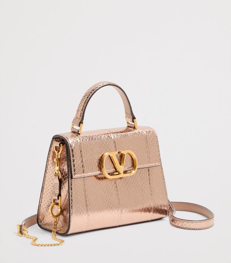 Valentino Garavani small snakeskin VSLING top-handle bag - British product