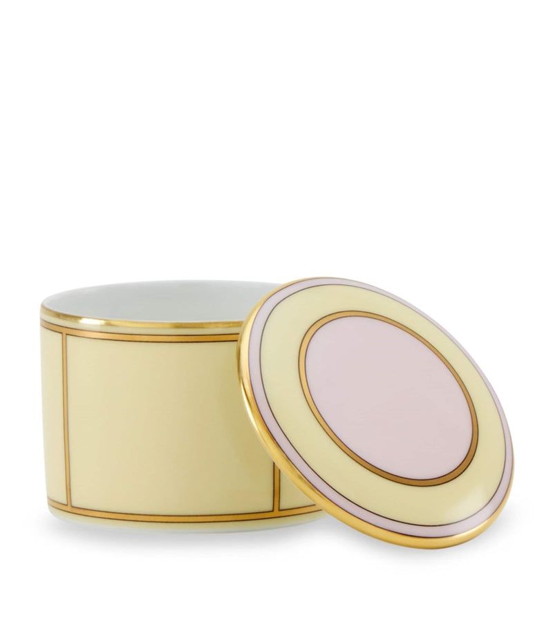 GINORI 1735 porcelain Colonna Diva Giallo trinket box, 8cm, UK version