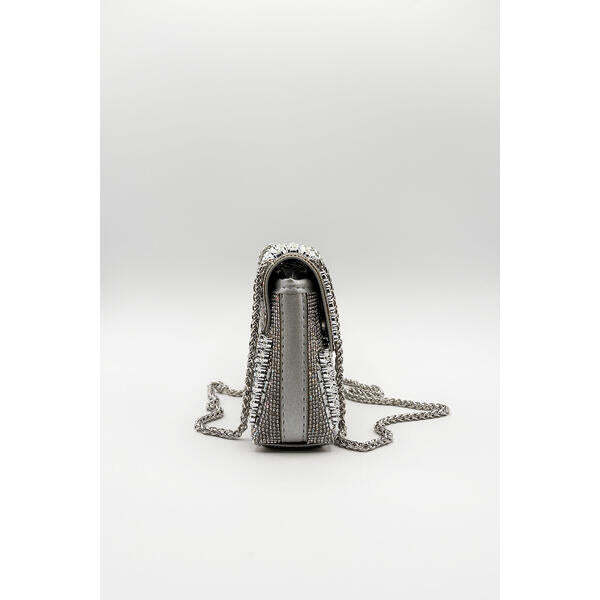 SVNX silberne verzierte Clutch-Tasche 21x14cm (britische Marke)