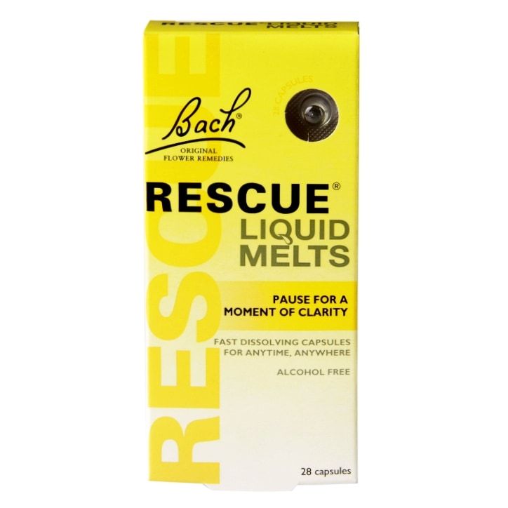 Bach Original Flower Remedies Rescue Liquid Melts 28 Capsules