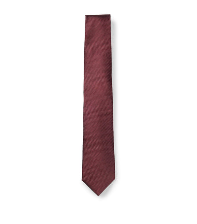 Harrods BOSS Italian Silk Chevron Tie- Buy online at McGrocer