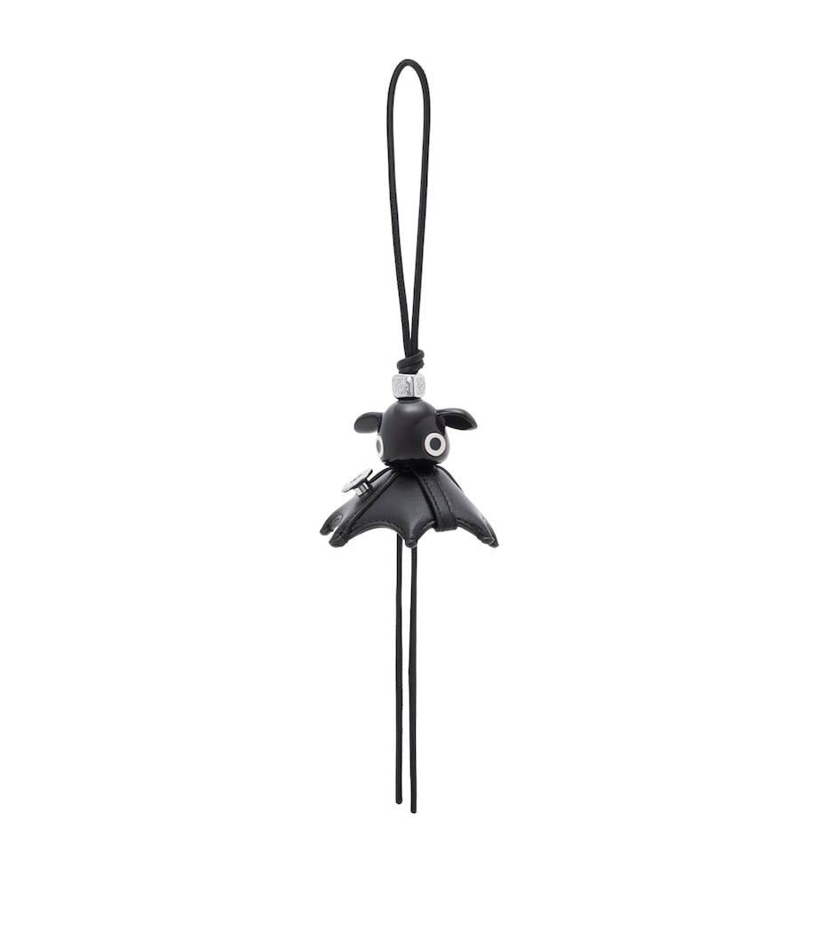 LOEWE leather biker Puzz charm black lambskin - British product