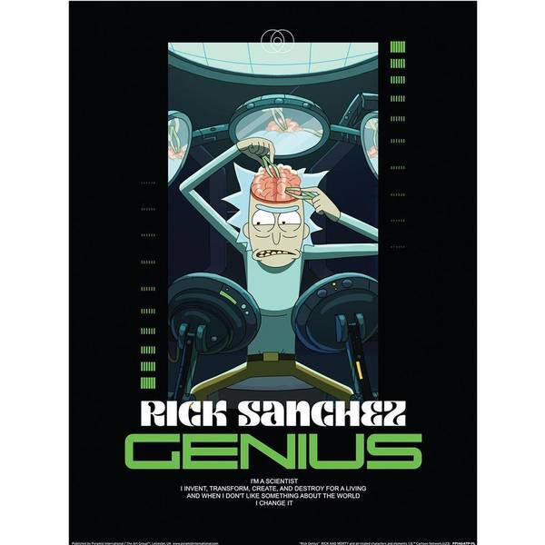 Rick and Morty Classrickal Rick paper print (British brand)