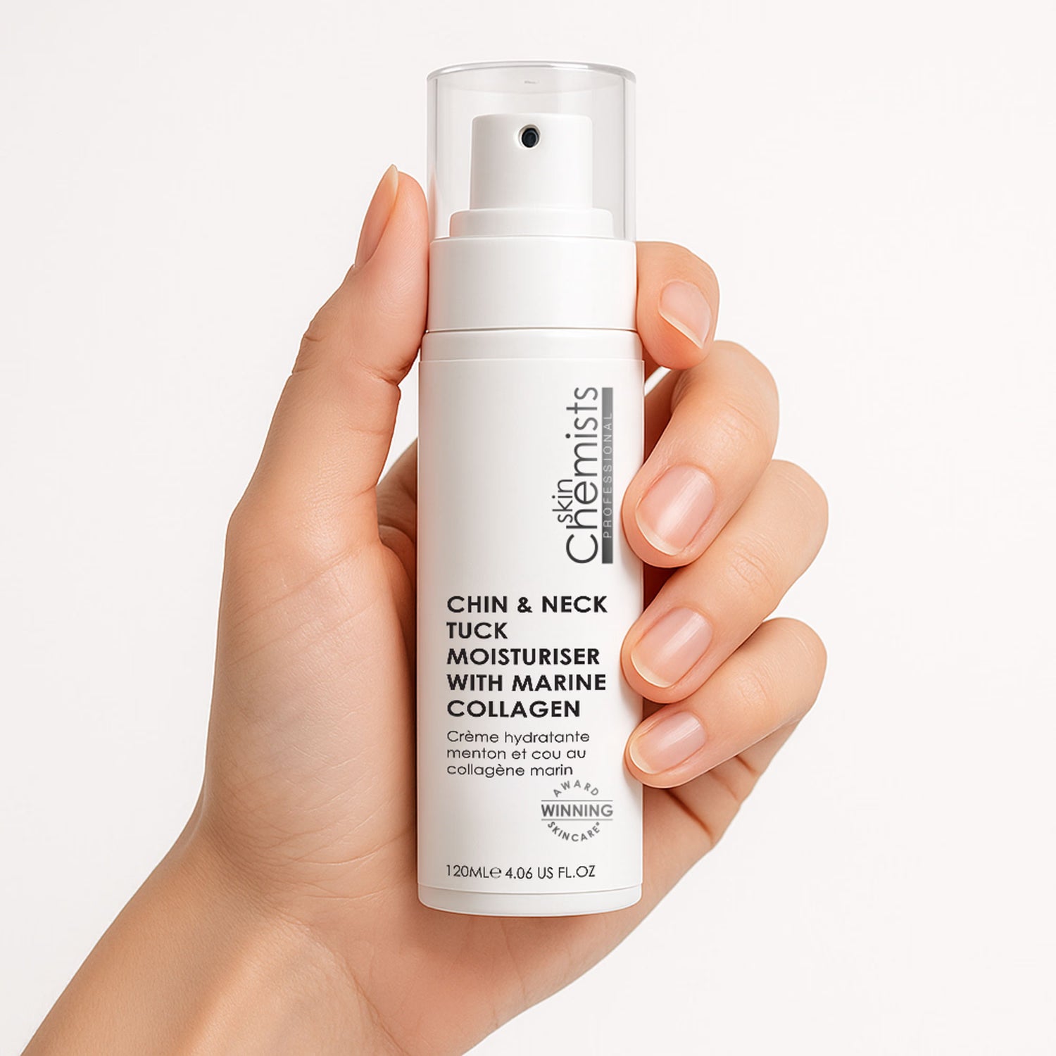 skinChemists Chin & Neck Tuck Moisturiser with Marine Collagen 120ml - British product