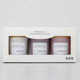 French Connection candle trio gift set 3x50g (British brand)