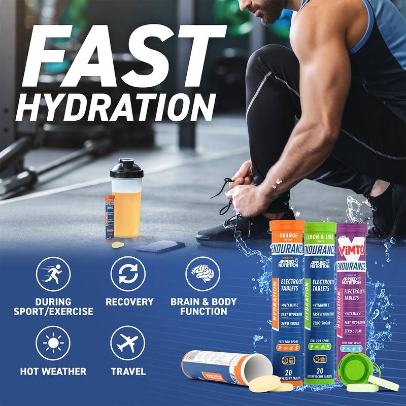 Applied Nutrition electrolyte hydration tablets Vimto 20 count - British product